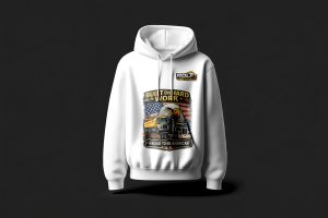 “Built on Hard” Branded Hoodie White