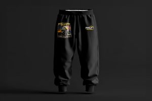 “Built on Hard” Branded Trousers Black